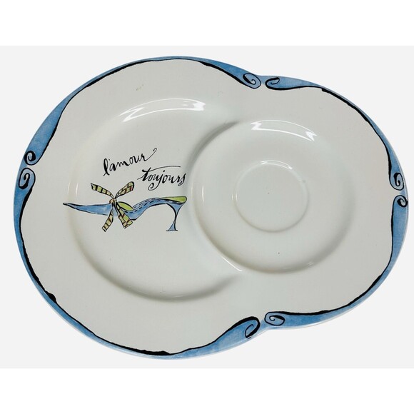 Rosanna Tea for Two Replacement Porcelain Plates Haute Shoe Design Two Plates - Picture 4 of 10